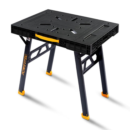 POWERTEC Portable Folding Worktable – Heavy-Duty Workbench with 33.5" x 24" Surface, 1650 lbs Load Capacity – Compact, Foldable Table for Woodworking, DIY, Garage & Jobsite Use (UT1014)