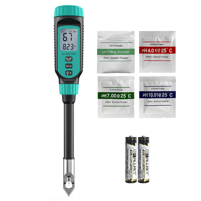 Tadeto Soil pH Tester - High Accuracy Digital Meter for Garden, Water & Plants | LCD Display & Calibration Kit