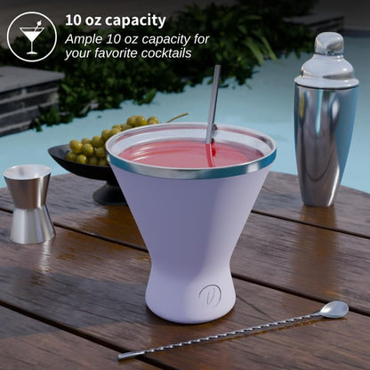 Mother’s Day Gift for Mom – [Lilac] Stainless Steel Martini Glass, Unbreakable Metal Cocktail Glass, Unique Gift for Women Wife, 10oz Elegant Drinkware