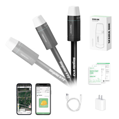 SingularXYZ RTK GNSS Survey Equipment 60° Tilt Built-in IMU,Equipped with Rover Handheld GPS and Software Ideal for Land Surveying,GIS,Mine Surveying,Topographic