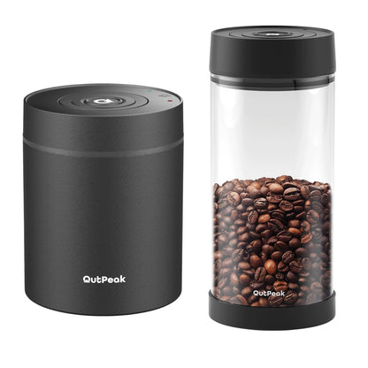 OUTPEAK Kilo Auto Vacuum Coffee Canister: 1.5L for 17.6oz, 1.35L for 14oz Coffee Beans