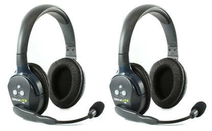 Eartec UL4S Ultralite Full Duplex Wireless Headset Communication for 4 Users - 4 Single Ear Headsets with SolidSignal Cleaning Wipes Bundle