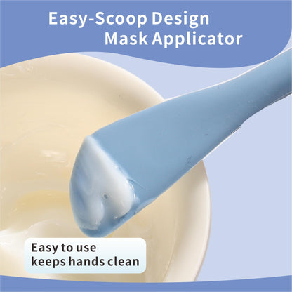 Silicone Face Scrubber, 2 in 1 Face Mask Brush, Pore Brush, Blackhead Remover, Facial Cleansing Brushes, Face Mask Applicator for Mud, Clay(Pink+Purple)