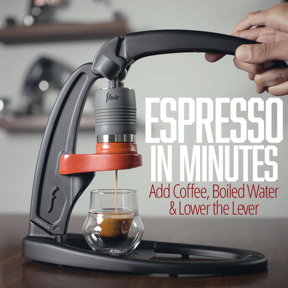 Flair UPDATED Espresso Maker - Classic: All manual lever espresso maker for the home - Pressure gauge and two portafilters included