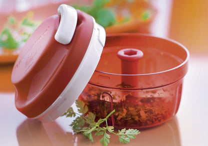 Tupperware Turbo Chef Herb Smart Chopper 300ml / 1.2 cup (red)