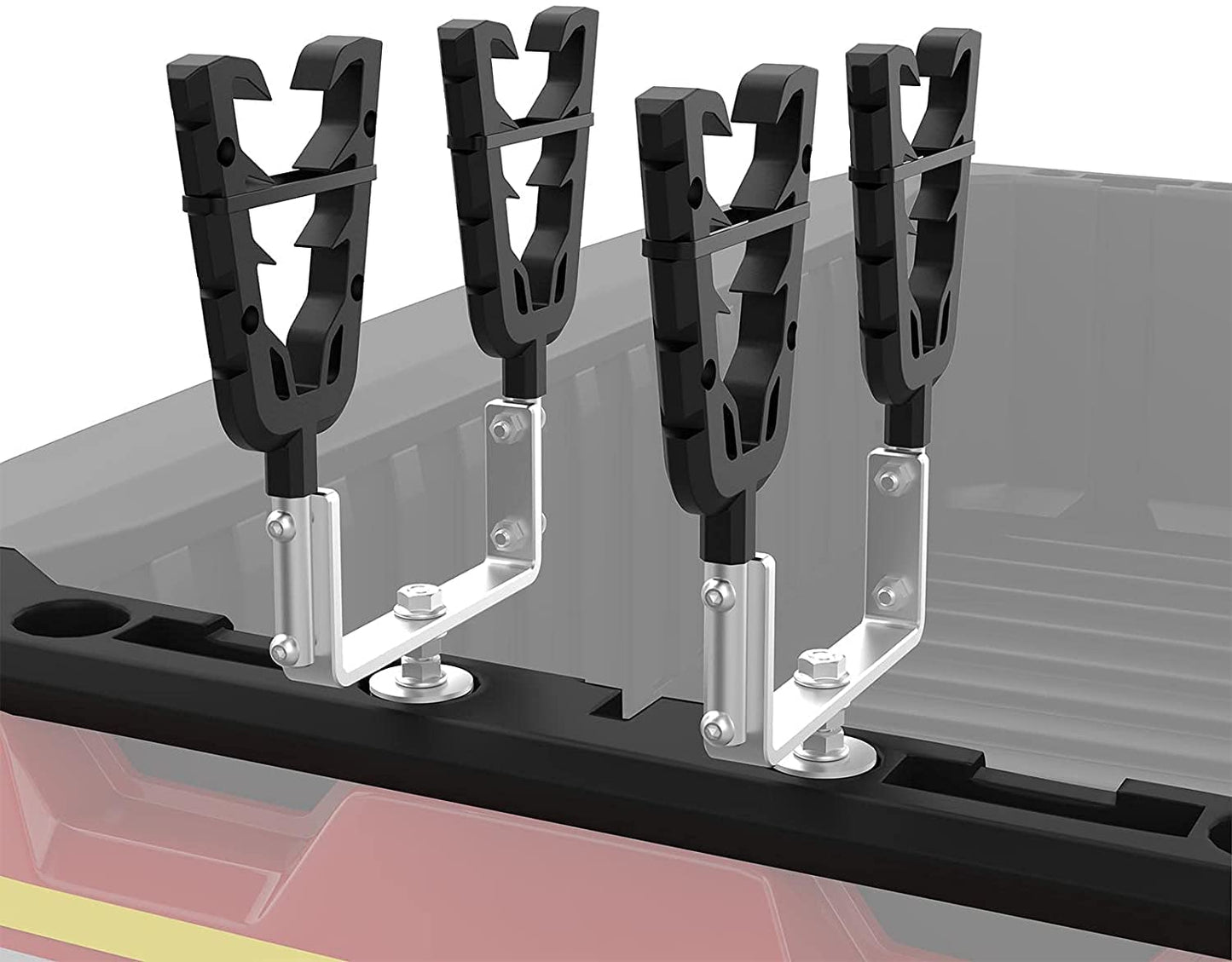 KEMIMOTO UTV Hunting Tool Holder Rack, Tie Down Anchor Compatible with Polaris Ranger General Sportsman, Bow Rack Tools Holder with Rubber Snubbers for Added Security