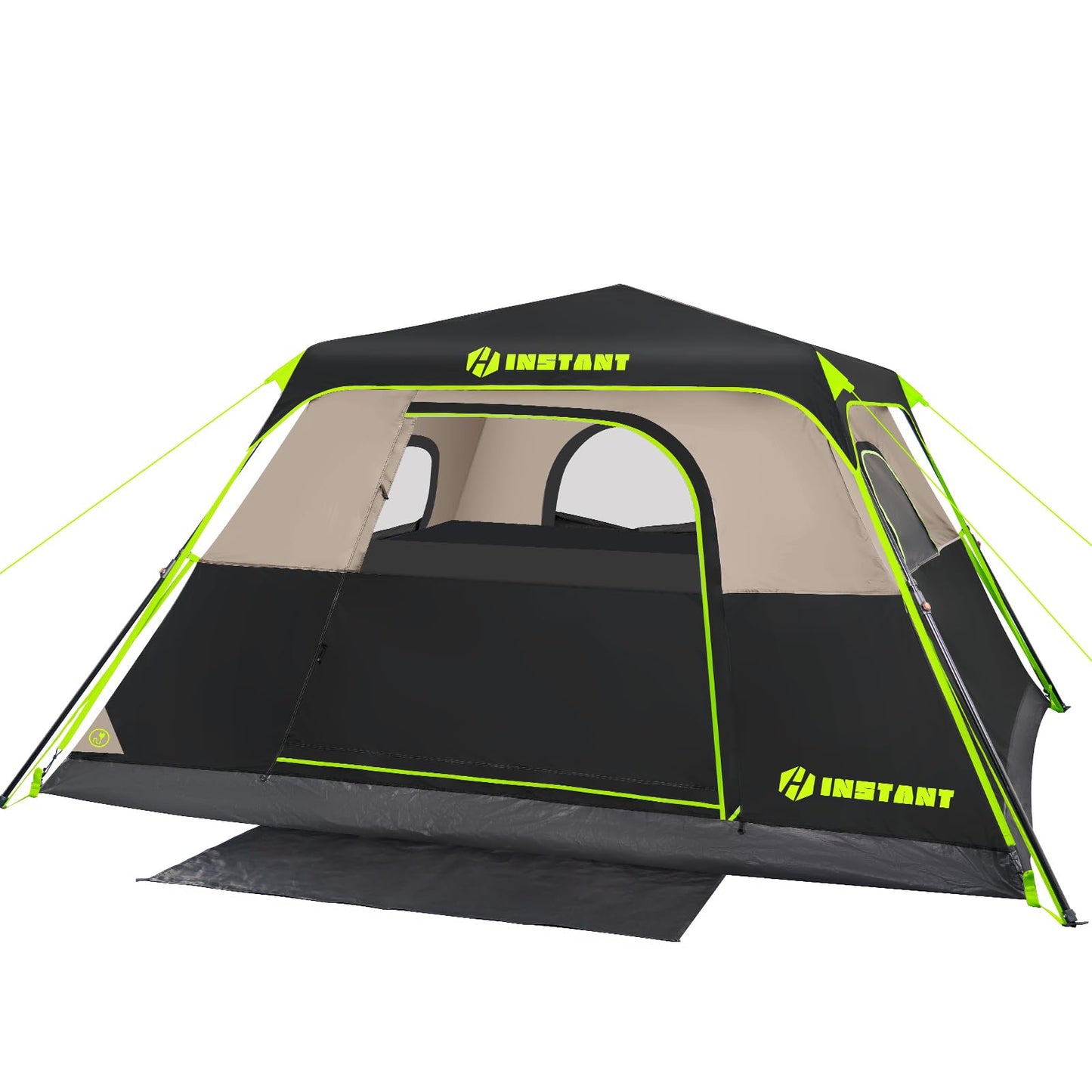 HINSTANT 4/6/8/10 Person Instant Tent, Waterproof Pop Up Tents for Camping with Rainfly, 60 Seconds Easy Setup, Automatic Cabin Tent for Family Camping with Expandable Carry Bag & Upgraded Ventilation