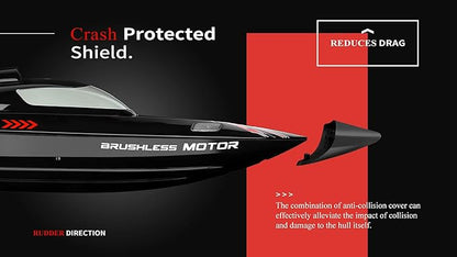 Remote Control Speed RC Brushless Boat WL916 2.4G 55km/h Under Motor RC Submarine with LED ights for Hobbies Adults Teen Favor