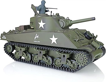 POCO DIVO Sherman M4A3 US Medium Tank 1/16 Scale RTR RC Military Vehicle Heng Long 3898 Standard Edition P Version Airsoft BB Battle Infrared IR Fight Simulate Smoke Sound Light Recoil Model