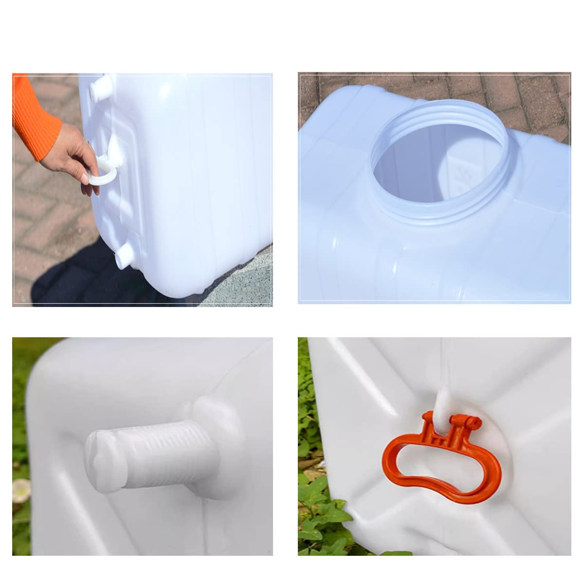 SXKJDM Large Plastic Water Storage Tanks Emergency Water Storage 50L/80L/110L/200L Camping & Hiking Water Storage Water Container Multifunctional Water Tank(Size:110L/29gallon)
