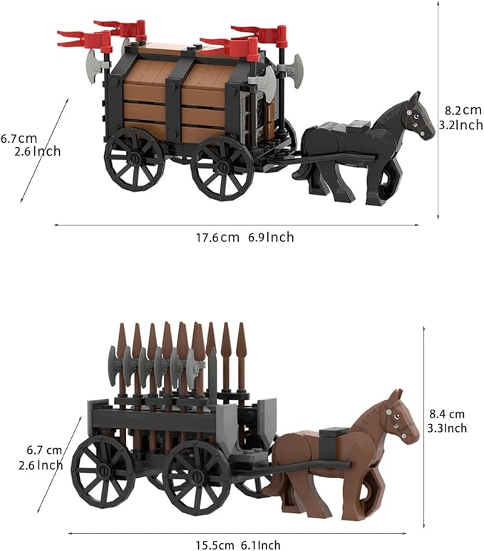 Medieval Ancient Castle Carriage Building BlocksAncient Military Weapons Chariot Building BricksMedieval Castle Building SetMOC Medieval Castle Accessories Building Blocks