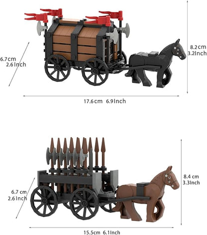 Medieval Ancient Castle Carriage Building BlocksAncient Military Weapons Chariot Building BricksMedieval Castle Building SetMOC Medieval Castle Accessories Building Blocks
