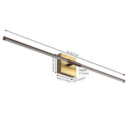 JONATHAN Y Makena Wall Sconce, 32in Dimmable LED, Metal, Oil Rubbed Bronze/Brass Gold, Model JYL7040F