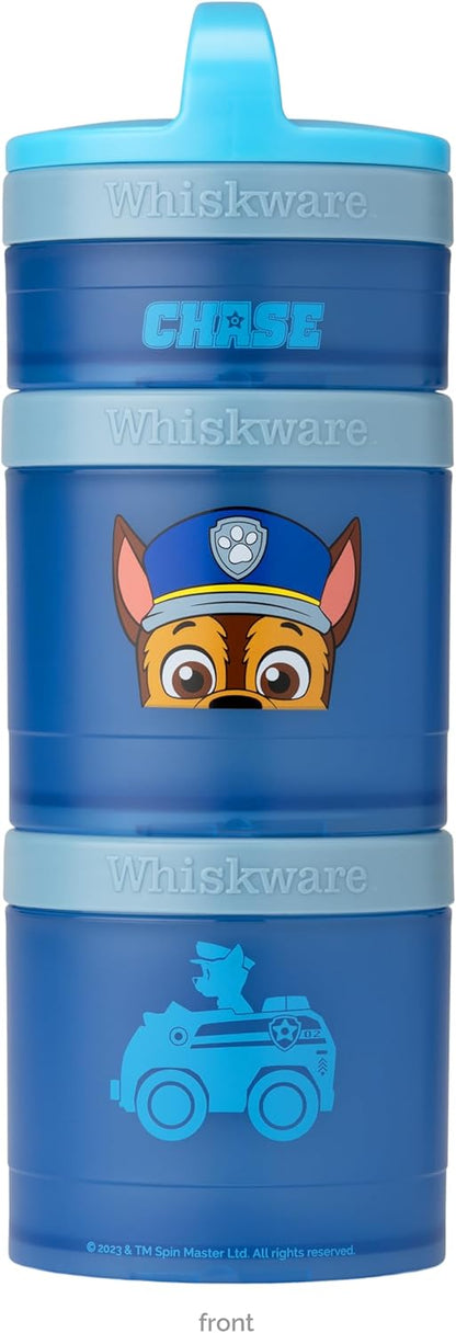 Whiskware Stackable Snack Containers - Durable Food Storage for Kids | Dishwasher Safe, Paw Patrol Design