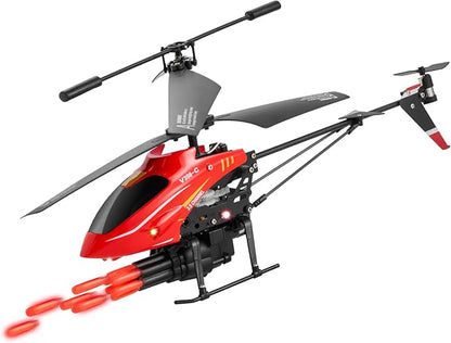 VEVOR RC Helicopter 2.4GHz Flying Remote Control Helicopter with Shooting Mode 3.5 Channel RC Airplane for Kid Altitude Hold One-Key Takeoff/Landing &amp LED Lights Toys for Kids
