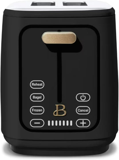 Skiennix 2-Slice Digital Toaster - Touch Control Panel, Adjustable Shade Settings, Wide Openings | Black