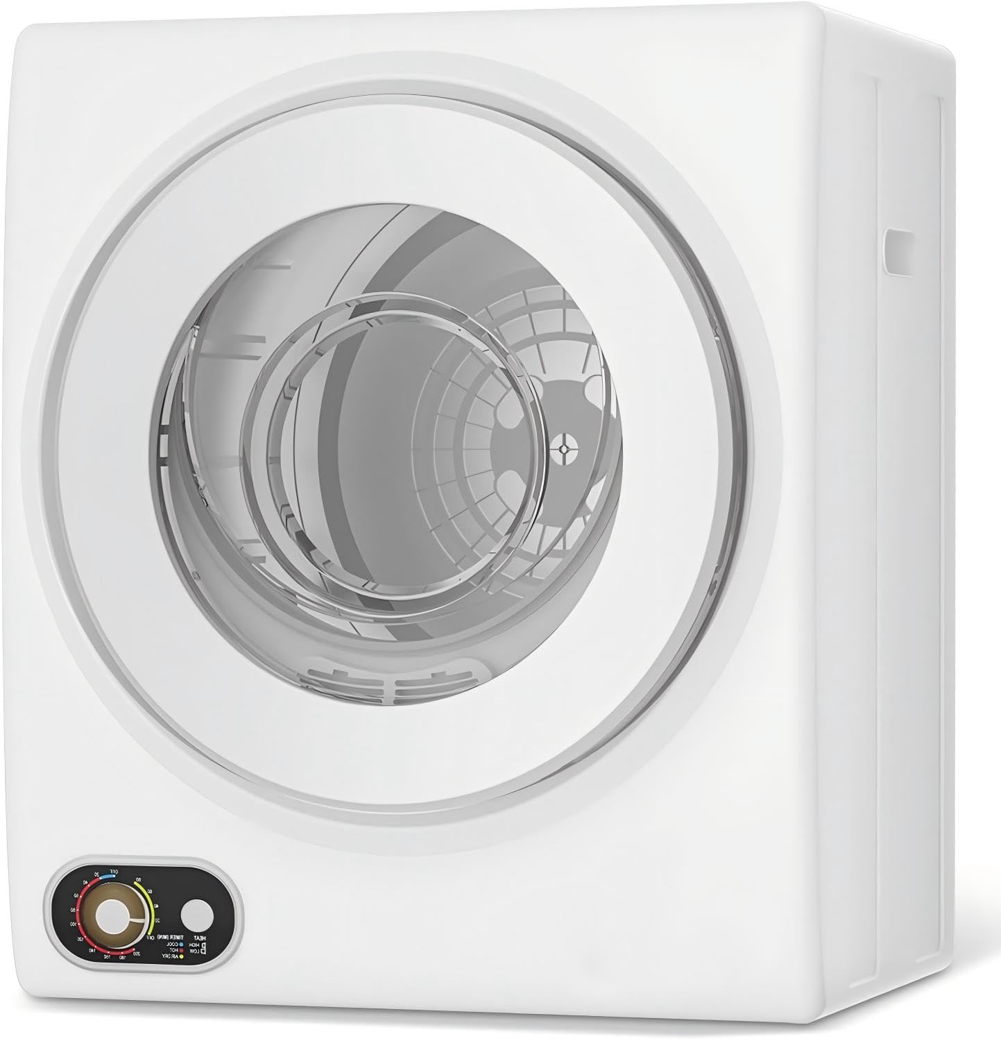 SUSTAINOVA Portable Dryer 1.5 cu. ft., 850W Powerful Clothes Dryer Compact Electric Dryer with Stainless Steel Tub, Electric Machine for Small Space, Apartments, Hostels, RVs - White