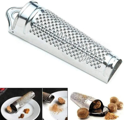 Skiennix Stainless Steel Nutmeg Grater - Multifunctional Citrus, Ginger & Garlic Kitchen Tool