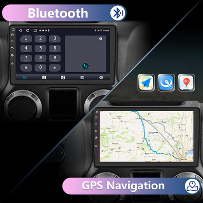 EagleNav Car Radio for Jeep Patriot Compass 2010 2011 2012 2013 2014 2015 2016, Android 13 Car Stereo with 10.1 Inch Touch Screen, 2GB+32GB, Wireless CarPlay & Android Auto
