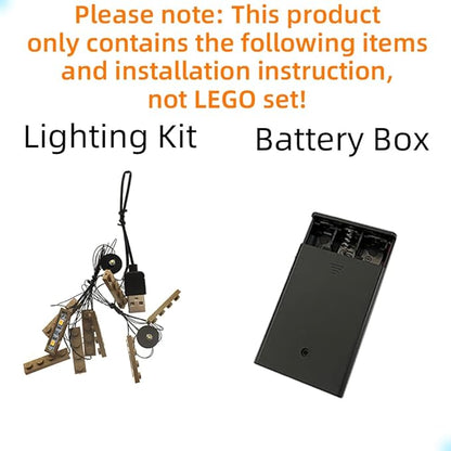 LED Light Kit Compatible with Lego 12 Grimmauld Place - Lighting Set for 76408 Building Model (Model Set Not Included)