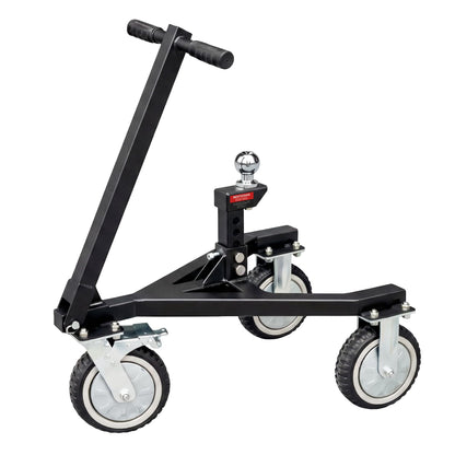 BESTOCEAN Trailer Dolly, 3500 lb Tongue Weight Capacity, Heavy Duty Trailer Mover Dolly with 2 inch Ball, Angle Adjustable, 8'' PU Swivel Wheels with Brakes, for RV, Boat, Camper & Utility Trailers