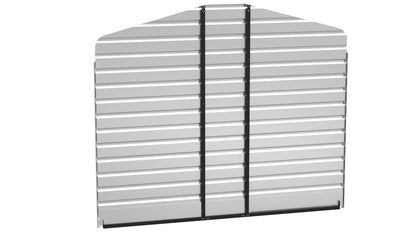Arrow 12' x 9' All-Weather Galvanized Steel Rear Carport Enclosure Wall Kit with Frame and Hardware, Eggshell