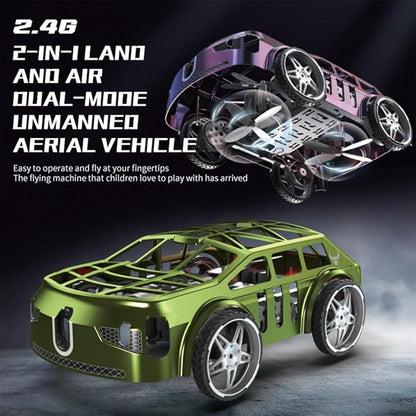 SG900PRO 2-in-1 Air-Ground Dual-Mode Remote Control Flying Car 2.4G RC Drone Car with Colorful LED Lights 2 Batteries Electric Mini RC Racing Cars for Adults Toy Gift -RTR
