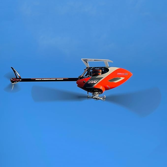 OMPHOBBY M2 EVO MK2 Ready To Fly RC Helicopter Outdoor Dual Brushless Motors Direct-Drive 6CH Remote Control Helicopters for Adults 3D RC Plane with Remote Control Mini Drone RTF Orange