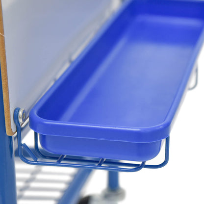 Children’s Factory Mobile Drying Rack for Classroom, Rolling Art Cart Organizer for Kids, Multi-Purpose, Blue