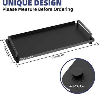 Gypie Toilet Paper Basket - Stylish Bathroom Storage Tray with Handle | Black Design