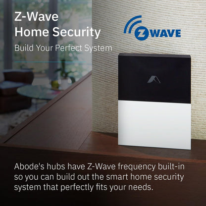 Abode 4 Piece Wireless Smart Security System - Works with Apple HomeKit, Z-Wave and Zigbee Devices - Expandable to Protect Your Whole Home - Easy DIY Installation - Optional Professional Monitoring