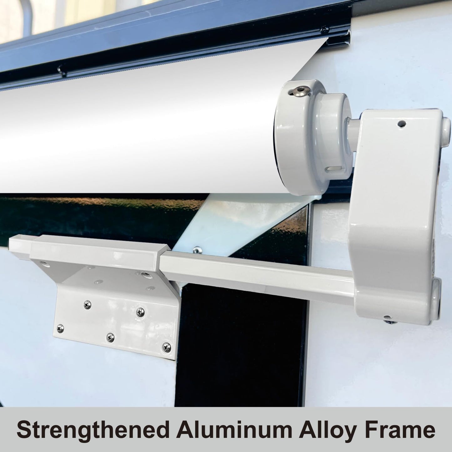 Dulepax RV Slide Out Awning,RV Slide Topper,Modular Camper Slide Out Awning Kit,Slide Toppers for RVs,5th Wheels,Travel Trailers and Motorhomes,White,13'9''(13'1''Fabric)