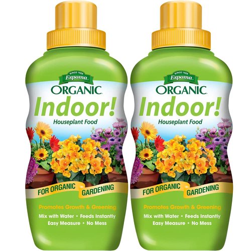 Espoma Organic Indoor Plant Food - Concentrated Fertilizer for Pothos, Fiddle Leaf Fig & More - 8 Ounce Pack of 2