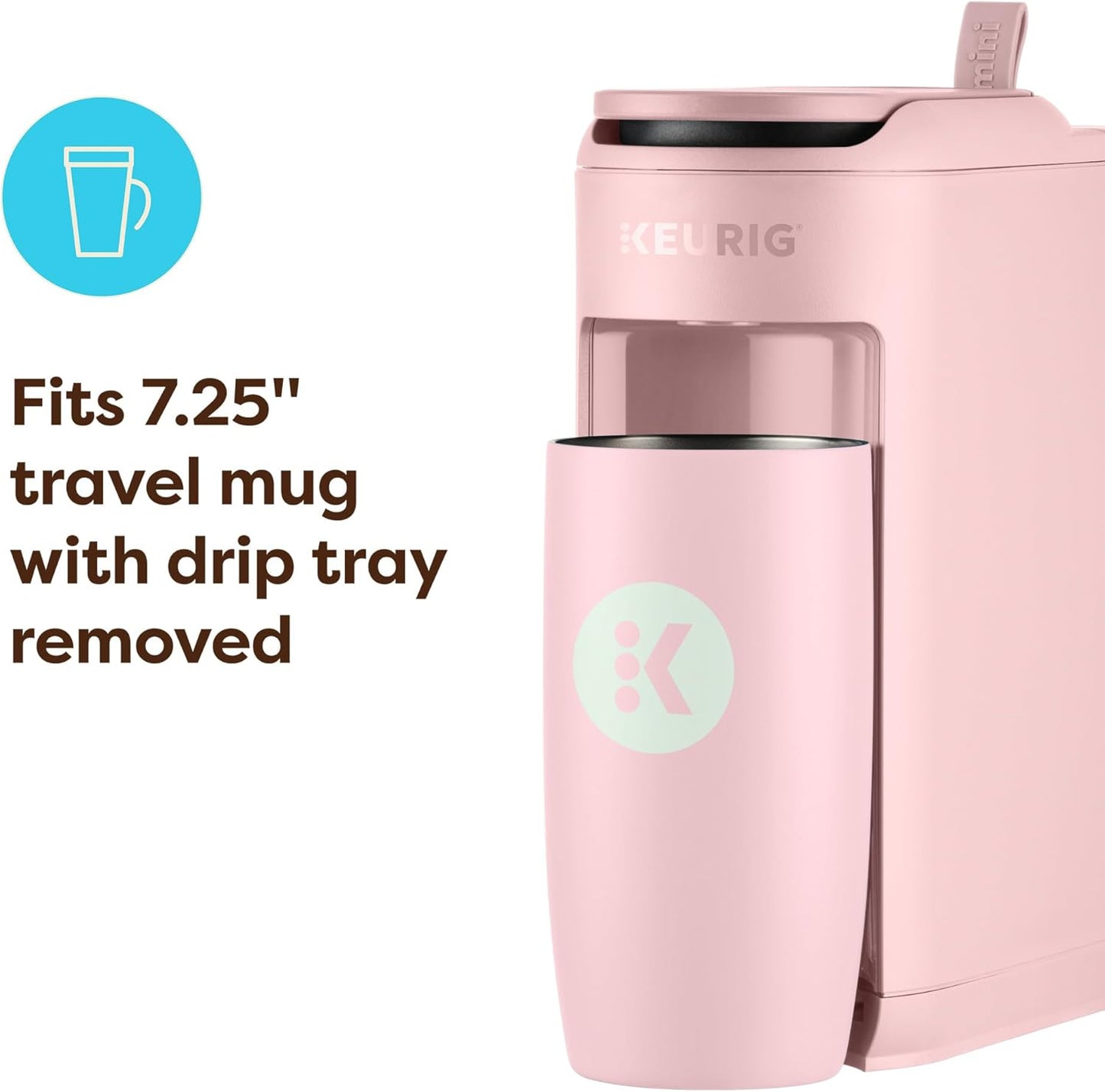 Keurig K-Mini Mate Coffee Maker - Compact Single Serve K-Cup Brewer for Small Spaces | Pink Sands, 12 oz