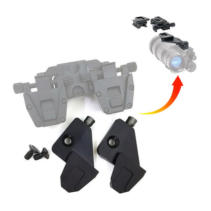 YSS PVS 14 Binocular Bridge Mount Modular Interface NVG Mount Adapter with AN/PVS-14 Dovetail Shoe and L4G24 Helmet Mount Suitable Monocular/Binocular Night Vision Goggles Aluminum Hollow Design