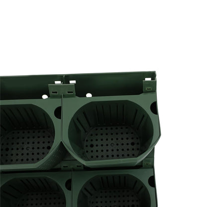 CRYBY Wall Planter, Wall-Mounted Flower Pot Holder Wall Hanging Planter with 36 Pots, Indoor and Outdoor Plant Holder Vase Vertical Wall Decor Plant Stand Vegetables Plant Hanger Box (Army Green)