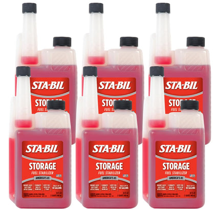 STA-BIL Storage Fuel Stabilizer, 32 oz (6 Pack) – Keeps Fuel Fresh 24 Months, Gas Stabilizer for Storage, Prevents Corrosion