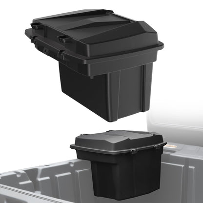 XATVXUTV 20L UTV Cargo Storage Box for Can-Am Defender/Commander, Waterproof Removable Rear Bed Storage Bin with Top Tool Tray for Can Am Defender HD5 HD7 HD8 HD9 HD10 Max/Commander Accessories