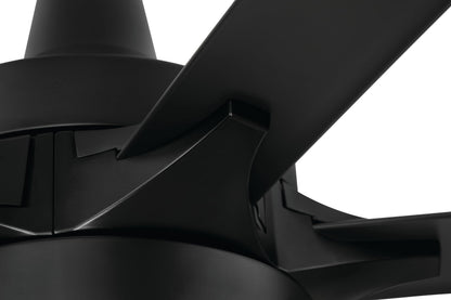 Craftmade Prost 144 in. Flat Black Finish Downrod Only (Flat Ceiling only) Indoor/Outdoor Wi-Fi Enabled Smart Ceiling Fan with Optional Integrated LED Light Kit and Remote/Wall Control Included