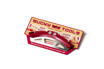 Bucky Tools Bucky Scrape – Universal 5-Gallon Bucket Trowel Scraper for Tile Work, Stainless Steel Edge Preserves Wet Mix And Reduces Waste, Magnetic Holder Secures Tools