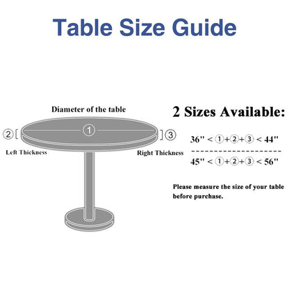 homing Round Elastic Fitted Tablecloth, Water-Resistant Fabric Tablecloths for 45"-56" Tables, Washable Polyester Table Cover for Picnic, Caming, Dinner, Indoor & Outdoor, Flowers