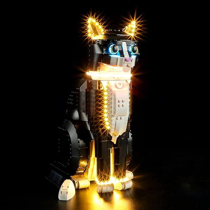 LED Light Kit for Lego 21349 Ideas Tuxedo Cat Set Compatible with Lego 21349 Building Blocks Model(Not Include Blocks Set)