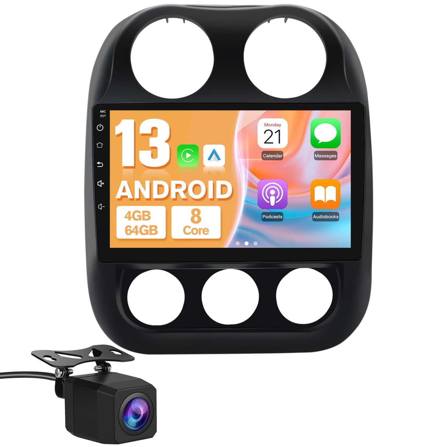 Mnasico Android Radio for Jeep Compass 2010-2016, Patriot 2009-2016