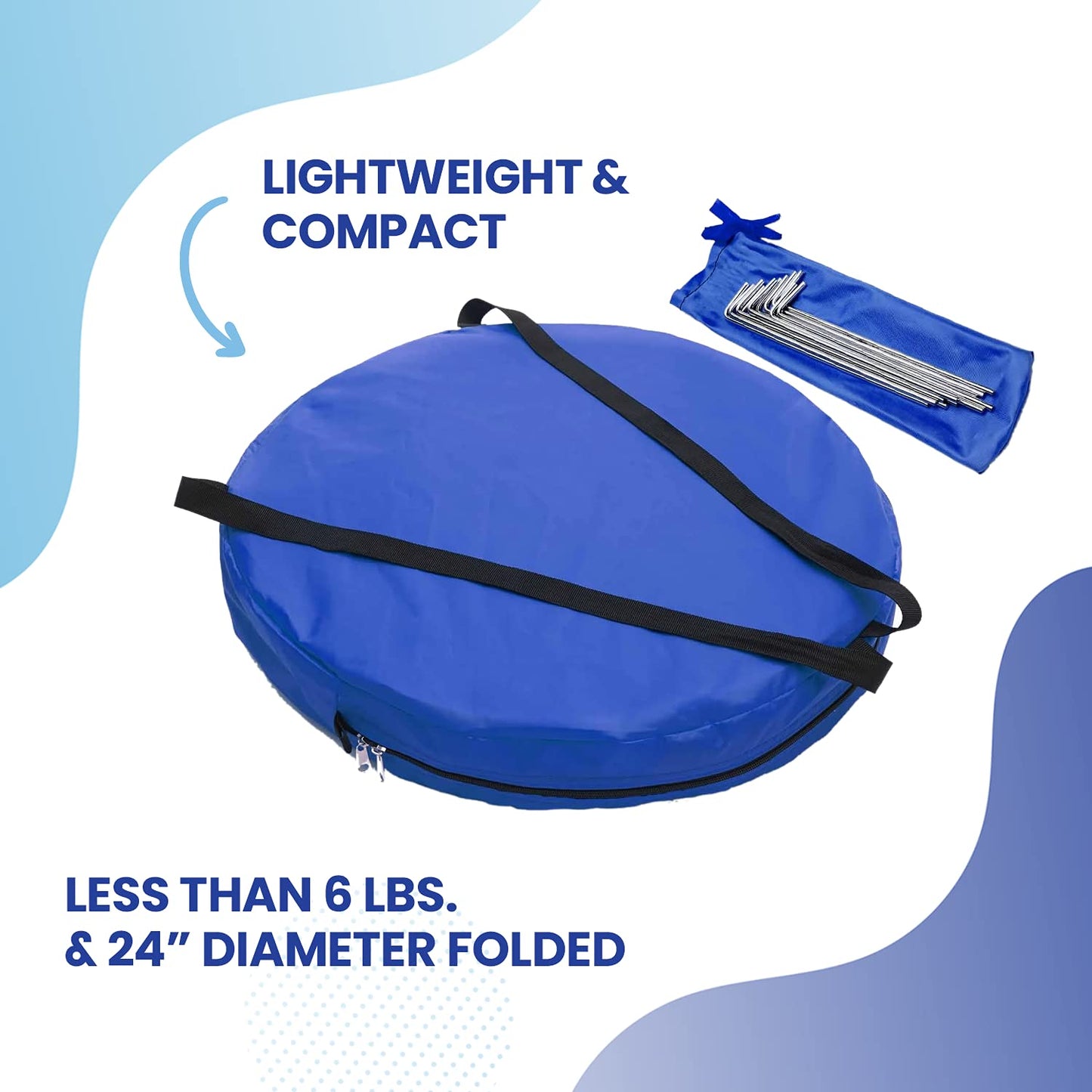 Under the Weather WeatherPod Tank MyPod™ Mesh 1-2 Person Pop-Up Screen Tent Pod - The Original Shark Tank - Keeps Out Bugs, Mosquitos with UPF 50 Sun Protection, Navy