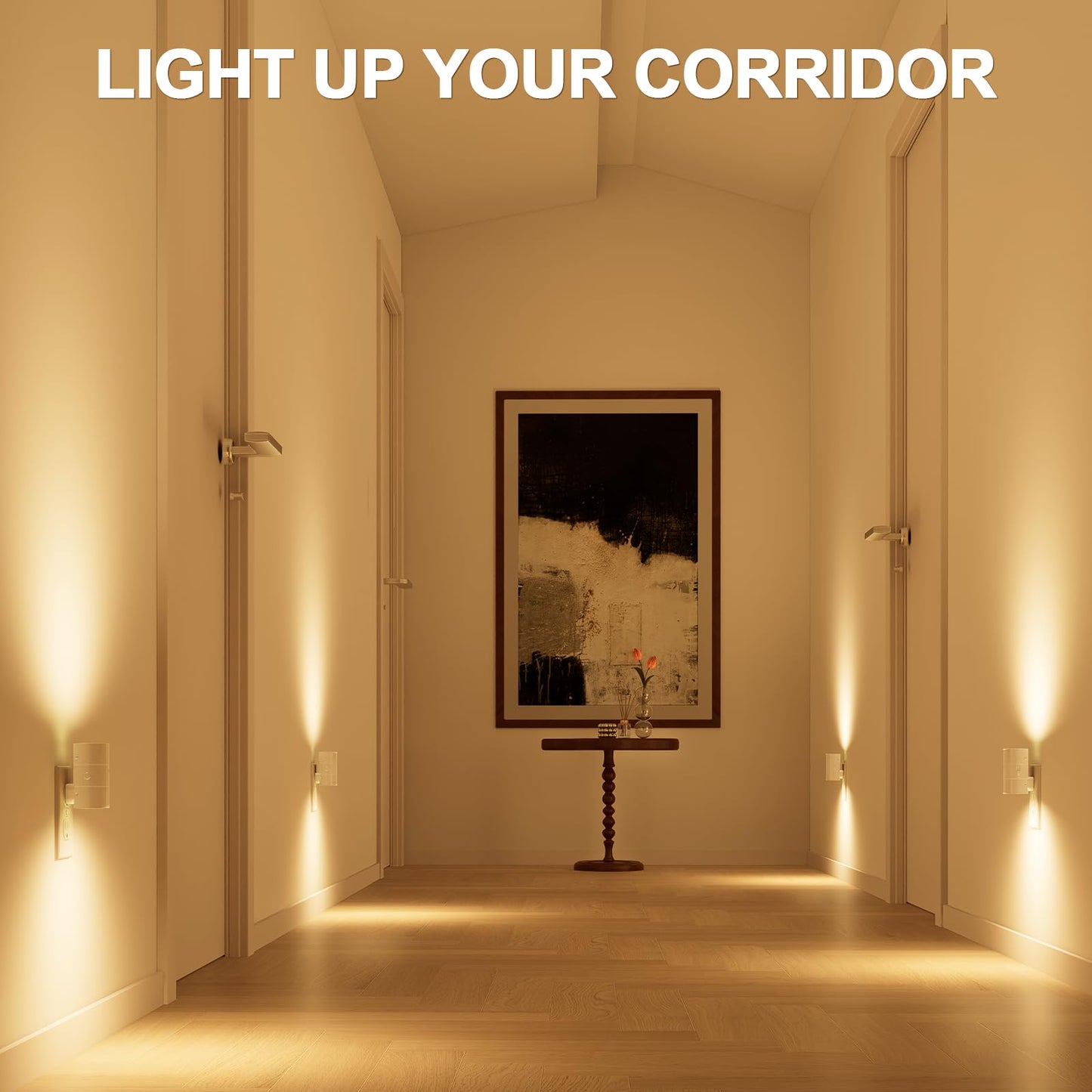 NIORSUN Night Lights Plug into Wall, Dimmable with 3 Color Modes & Auto On/Off Sensor, Ultra-Slim Nightlight for Hallway, Bathroom, Bedroom, Nursery, Kitchen (4 Pack, Black)