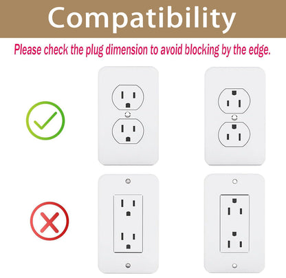 Outlet Shelf Holder Fit for Decorator Receptacle, Bathroom Decor Built-in Cable Management,Space Saving Homepod Mini,Google Home/Echo/Smart Speakers/Electric Toothbrush/Cell Phone (Decora)