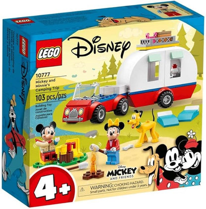 Lego Disney Mickey Mouse and Minnie Mouse's Camping Trip 10777 Building Toy with Camper Van Car &amp Pluto Figure for Kids 4 Plus Years Old
