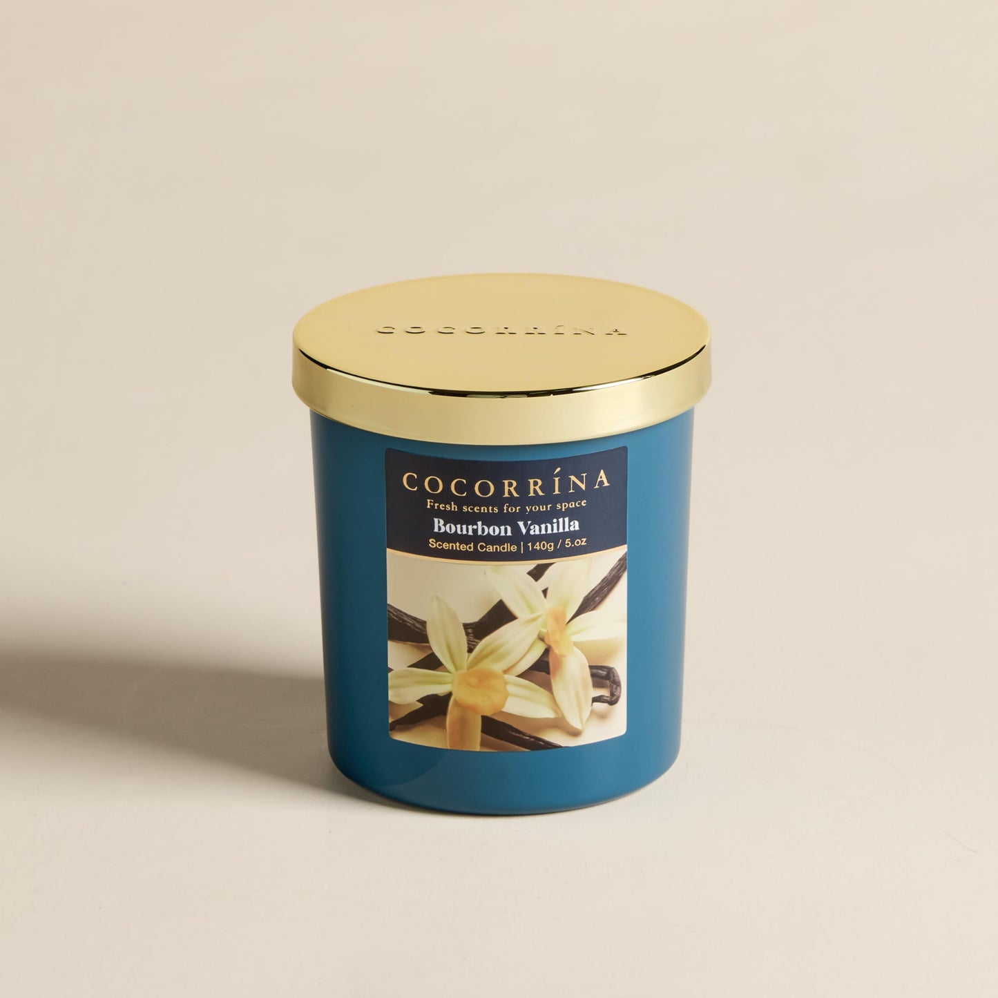 COCORRÍNA Fall Candles - Bourbon Vanilla 5 oz Soy Wax Scented Jar Candles for Home Scented, 31 Hours Burn Time, Aromatherapy Candle Gifts for Men Women