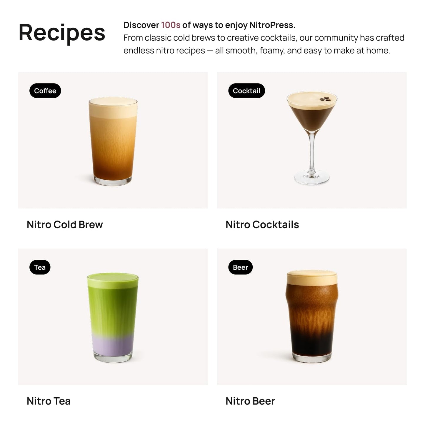 Original NitroPress - Nitro Cold Brew Coffee Maker Kit | Includes 10 Nitrogen Cartridges | Portable Infuser for Nitro Drinks, Cold Brew, Cocktails & Tea at Home or On the Go | Gift for Coffee Lovers