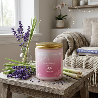 Scented Candles Set for Gifts, 4-Pack Soy Wax Jar Candles with Essential Oils, Long Burning Aromatherapy Candles for Women Mom, YuuKiin Luca Soulful Glow Gift Set for Birthday Mothers Day Housewarming